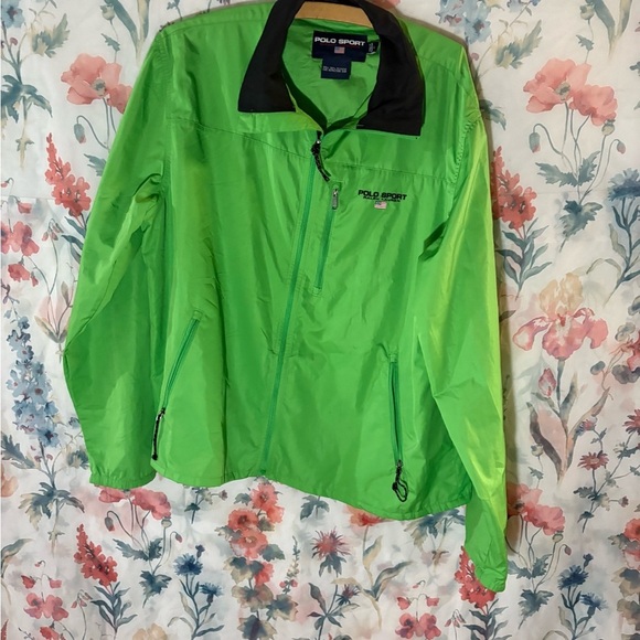 Vintage Polo Sport Green Windbreaker Jacket - Picture 2 of 10